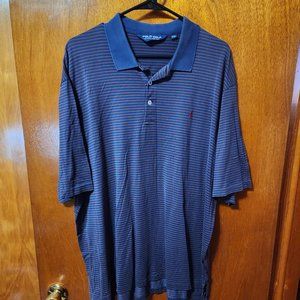 Men's 2XL Polo Golf Ralph Lauren Blue Green Red Stripe Short Sleeve Polo Shirt